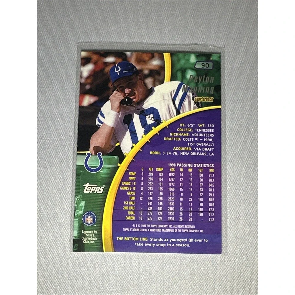 1999 Topps Stadium Club - Peyton Manning #90